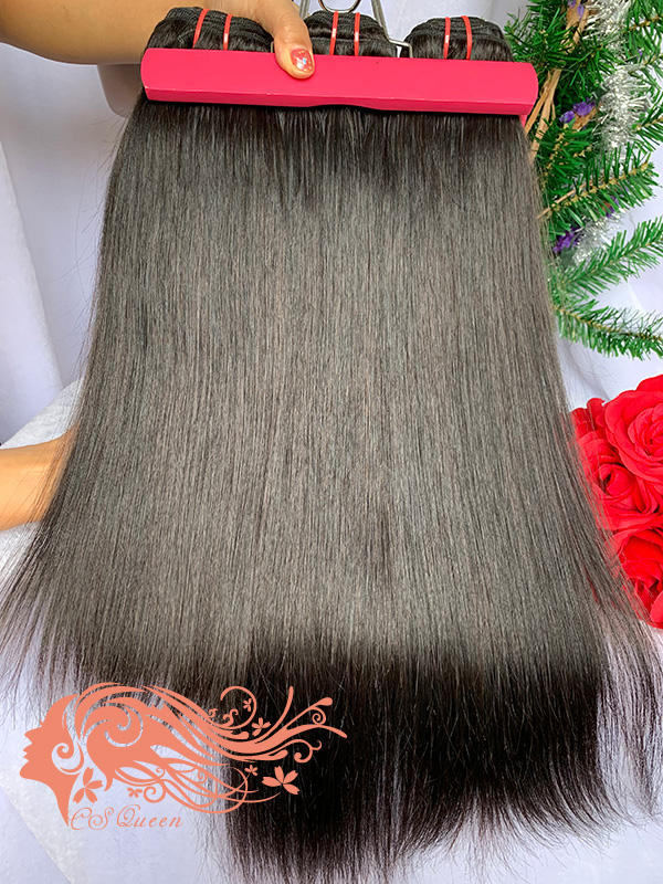 Csqueen Mink hair Straight hair 3 Bundles 100% Human Hair Virgin Hair - Click Image to Close